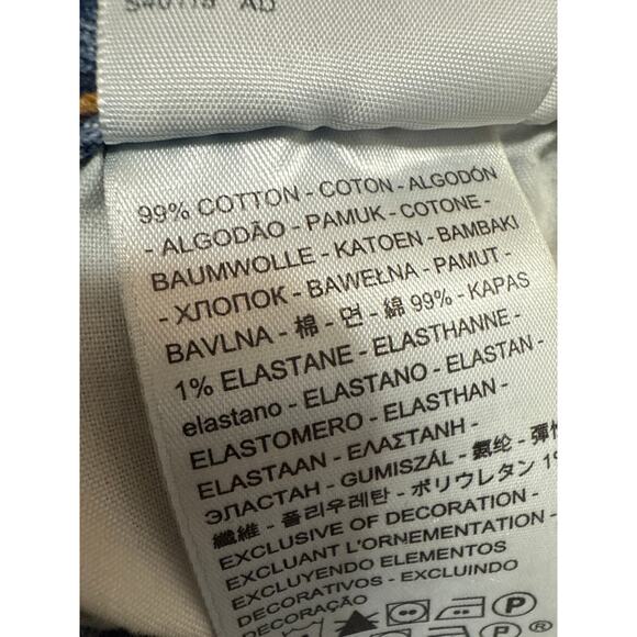 Levi's Wedgie Women's Blue Distressed High Rise Crop Skinny Denim Jeans Size 24 - Picture 7 of 7